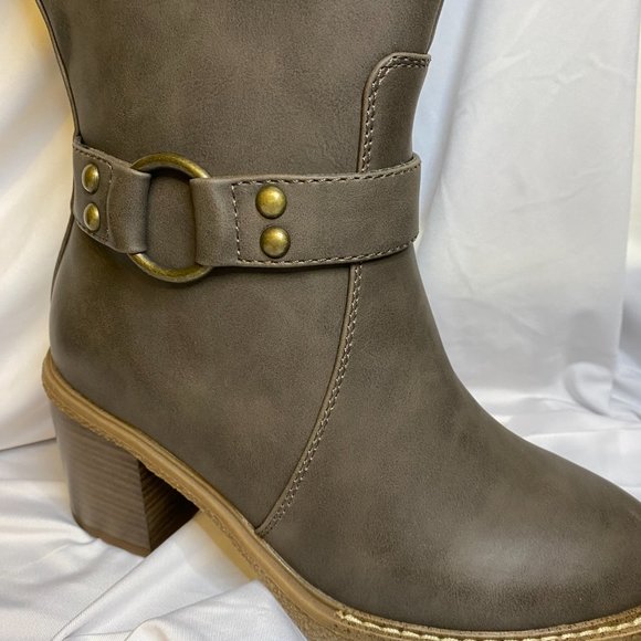 EVANS EXTRA WIDE FIT Clarissa Heeled Boot -gray- Size 6 Extra Wide - Picture 6 of 11